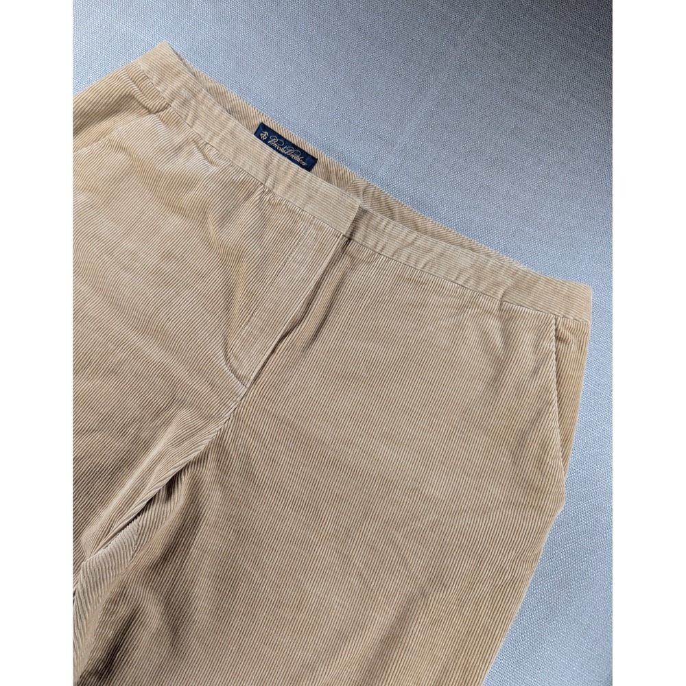Brooks Brothers Corduroy‎ Pants Womens 14 Beige Stretch Italian Fabric